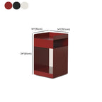 White Rectangular Steel Swivel Side Table with Storage