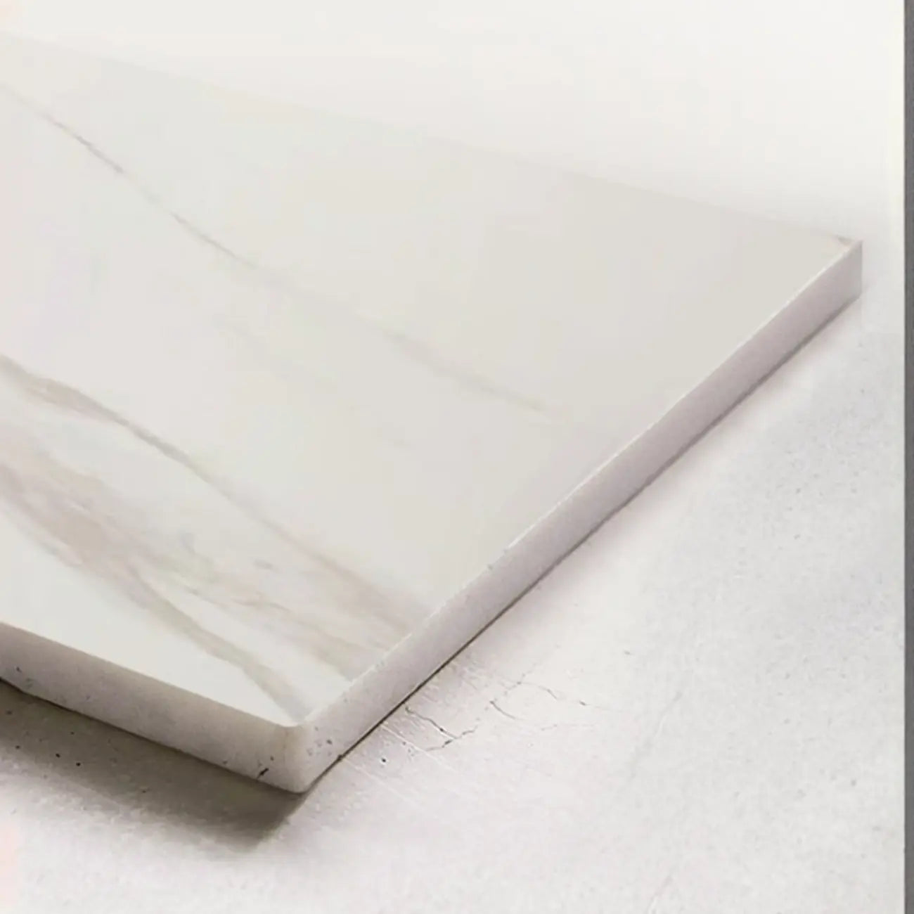 Trendy Narrow Stone Countertop 2 Tiers Drawer Nightstand