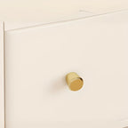 Trendy Narrow Stone Countertop 2 Tiers Drawer Nightstand