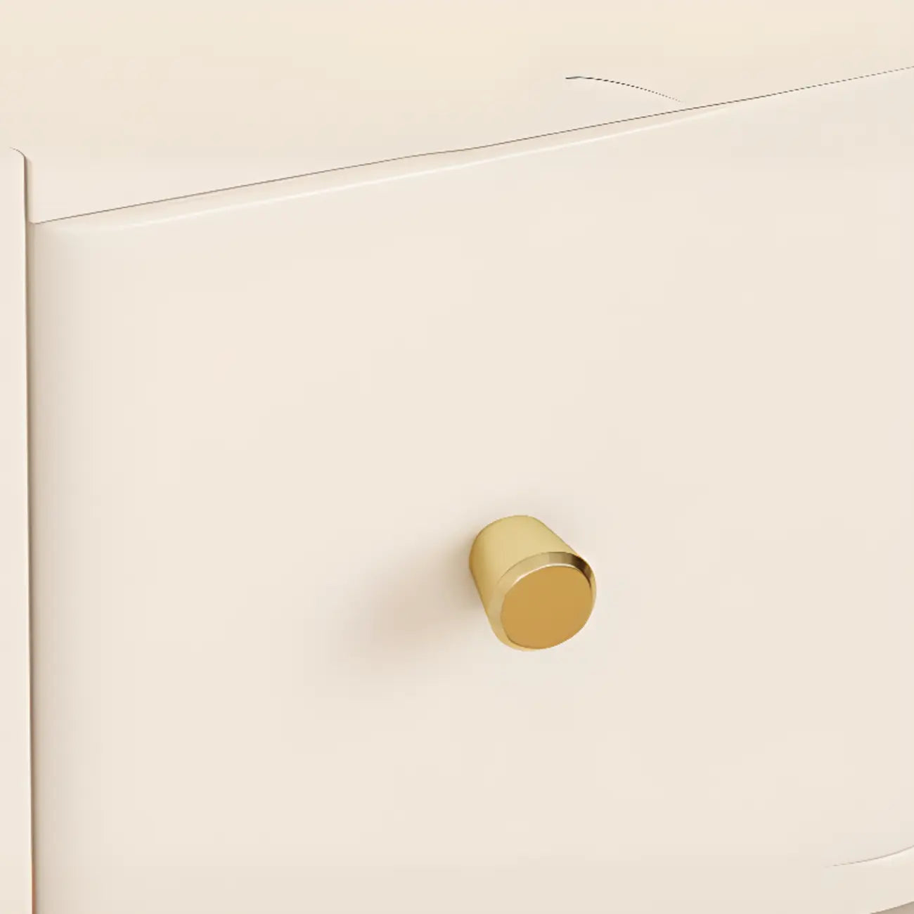 Trendy Narrow Stone Countertop 2 Tiers Drawer Nightstand