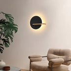 White Circular Acrylic LED Wall Sconce for Living Room Lighting