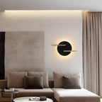 White Circular Acrylic LED Wall Sconce for Living Room Lighting