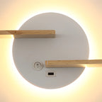 White Circular Acrylic LED Wall Sconce for Living Room Lighting