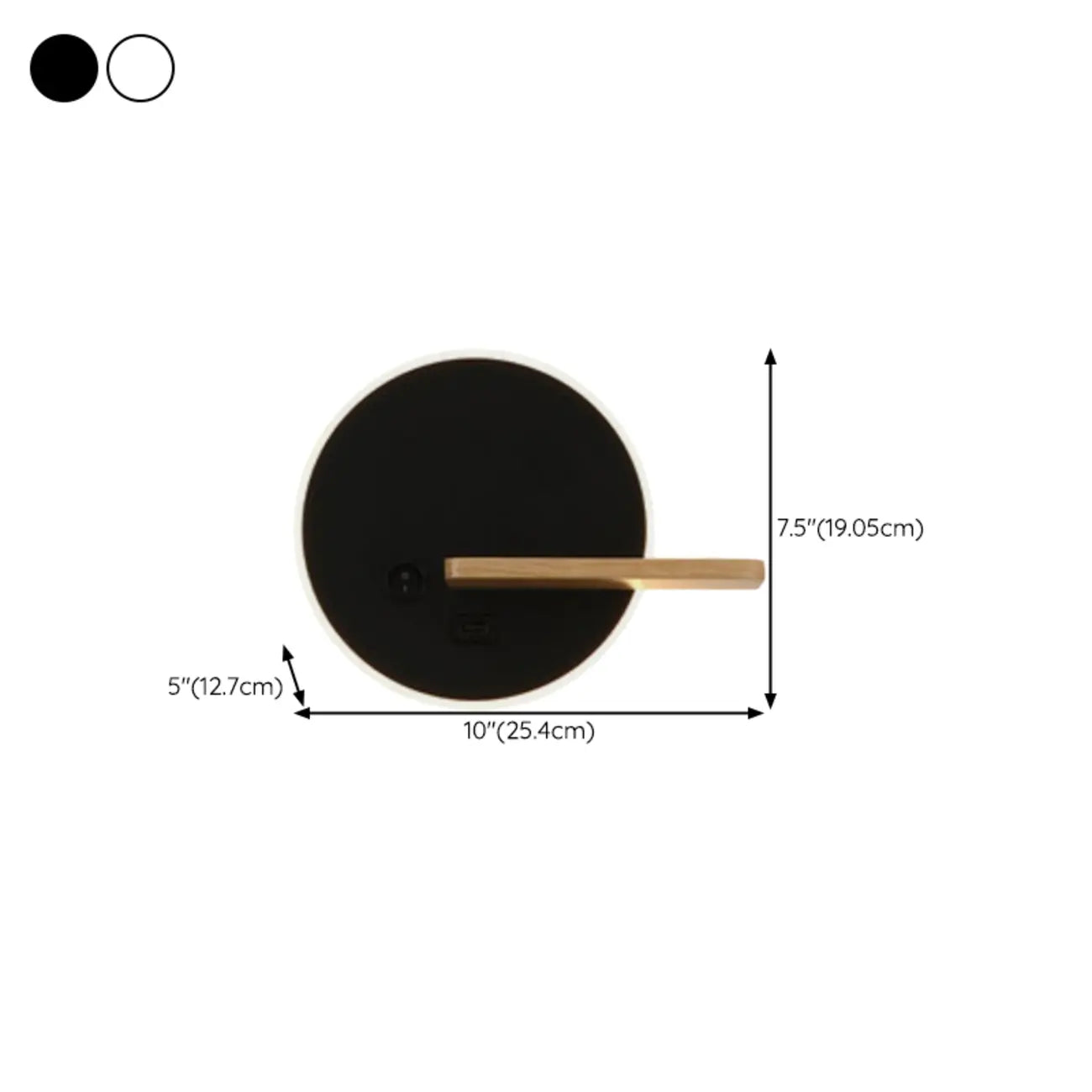 White Circular Acrylic LED Wall Sconce for Living Room Lighting