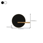 White Circular Acrylic LED Wall Sconce for Living Room Lighting