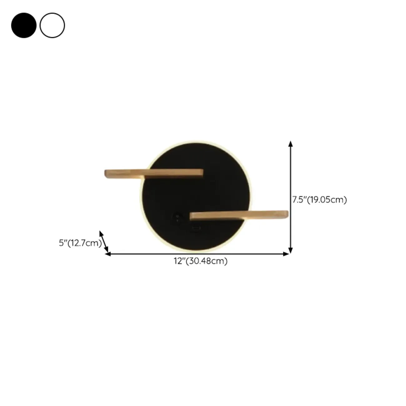 White Circular Acrylic LED Wall Sconce for Living Room Lighting