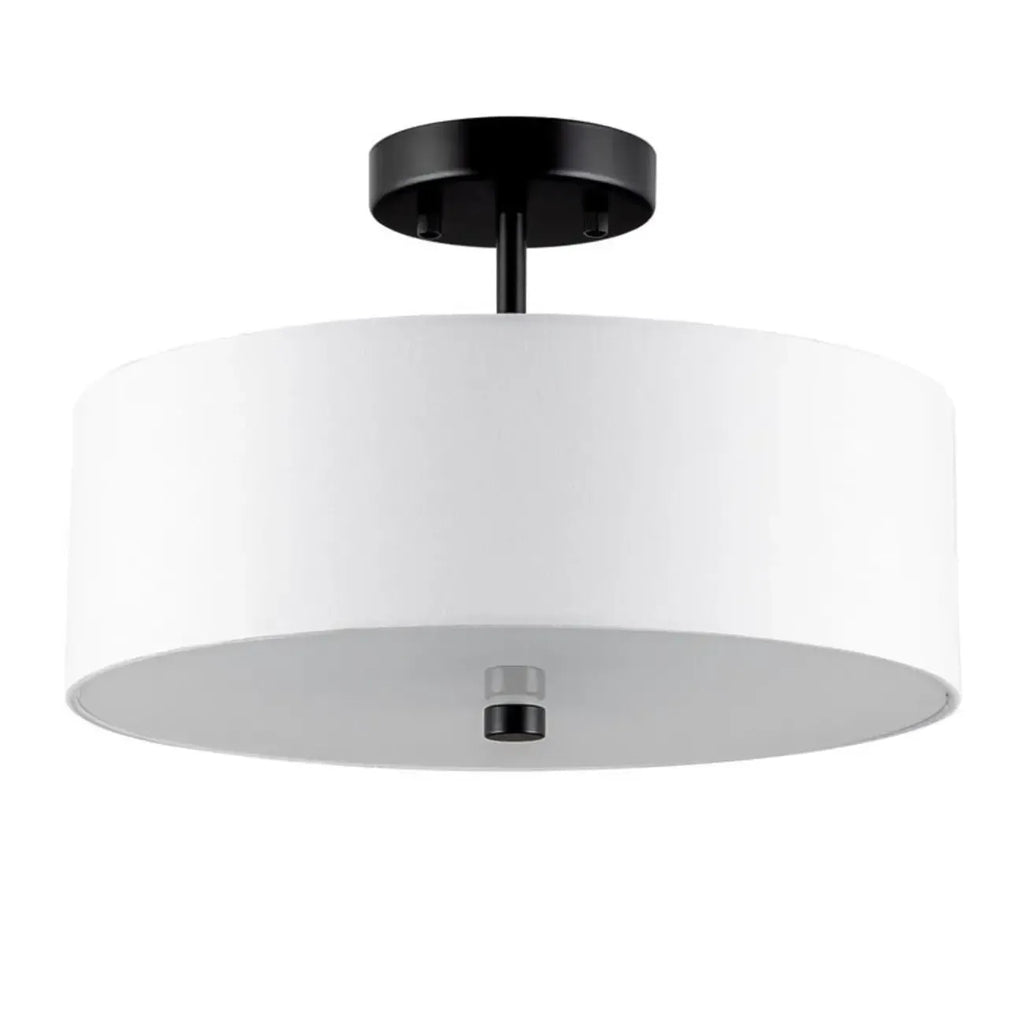 Modern Cylinder LED Semi Flush Ceiling Light for Living Room