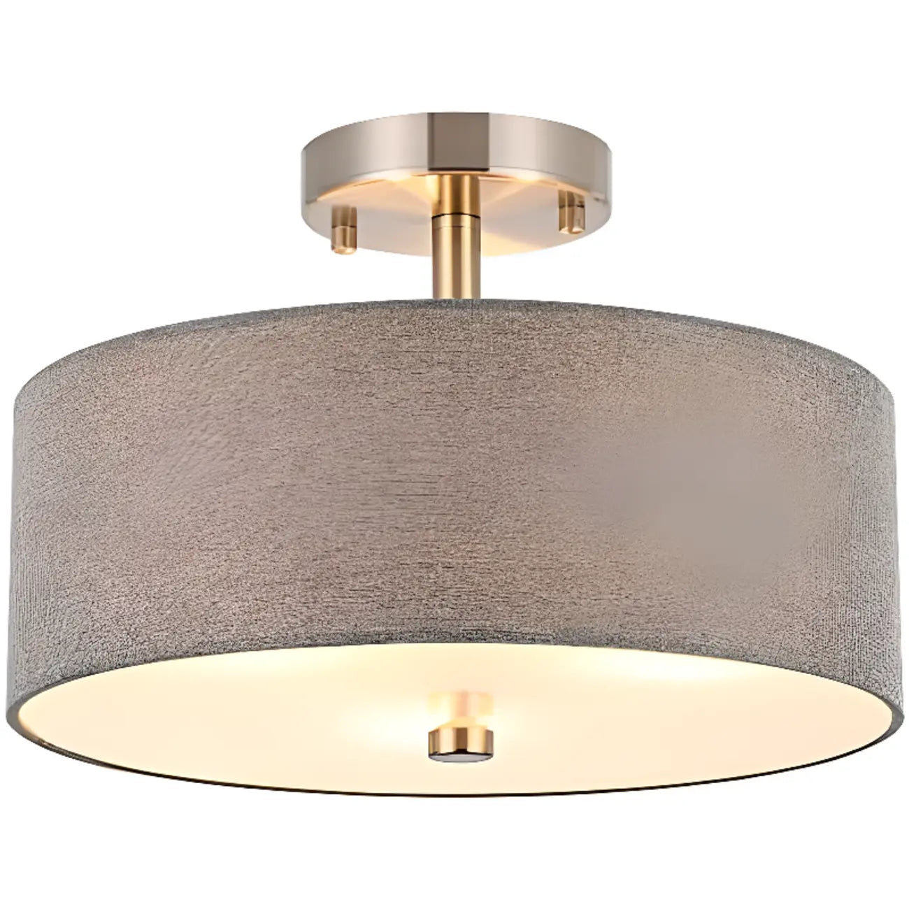 Modern Cylinder LED Semi Flush Ceiling Light for Living Room