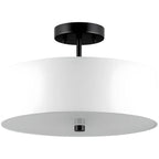 Modern Cylinder LED Semi Flush Ceiling Light for Living Room