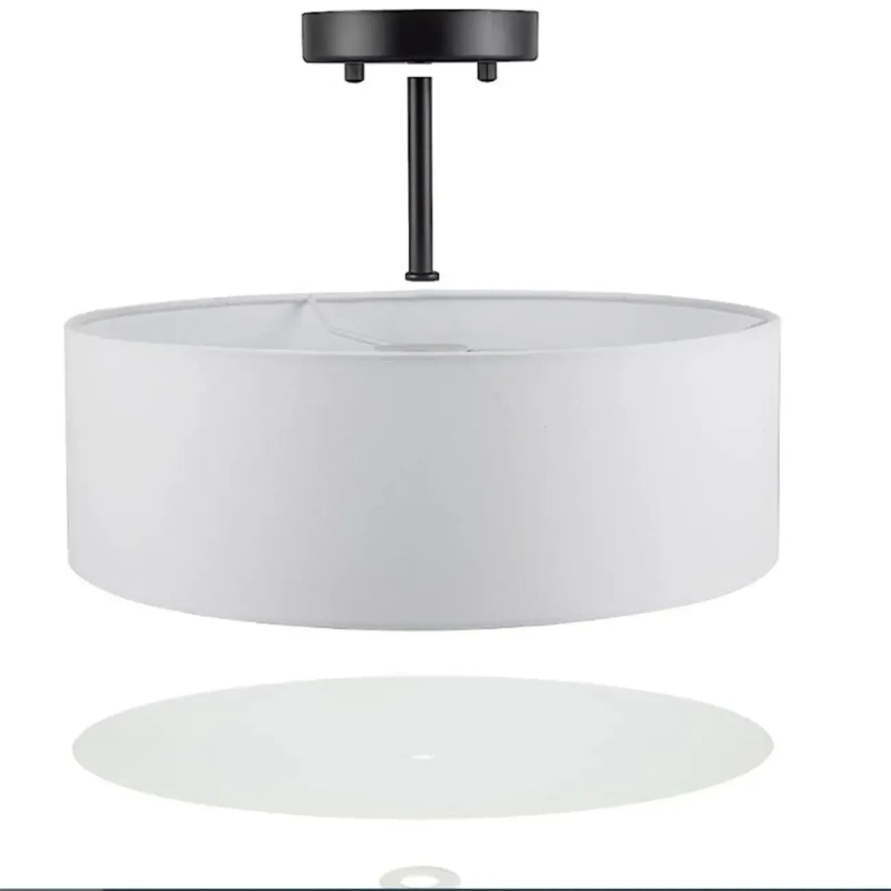 Modern Cylinder LED Semi Flush Ceiling Light for Living Room