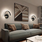 Indoor Minimalist Black LED Wall Sconce with Linear Fixture