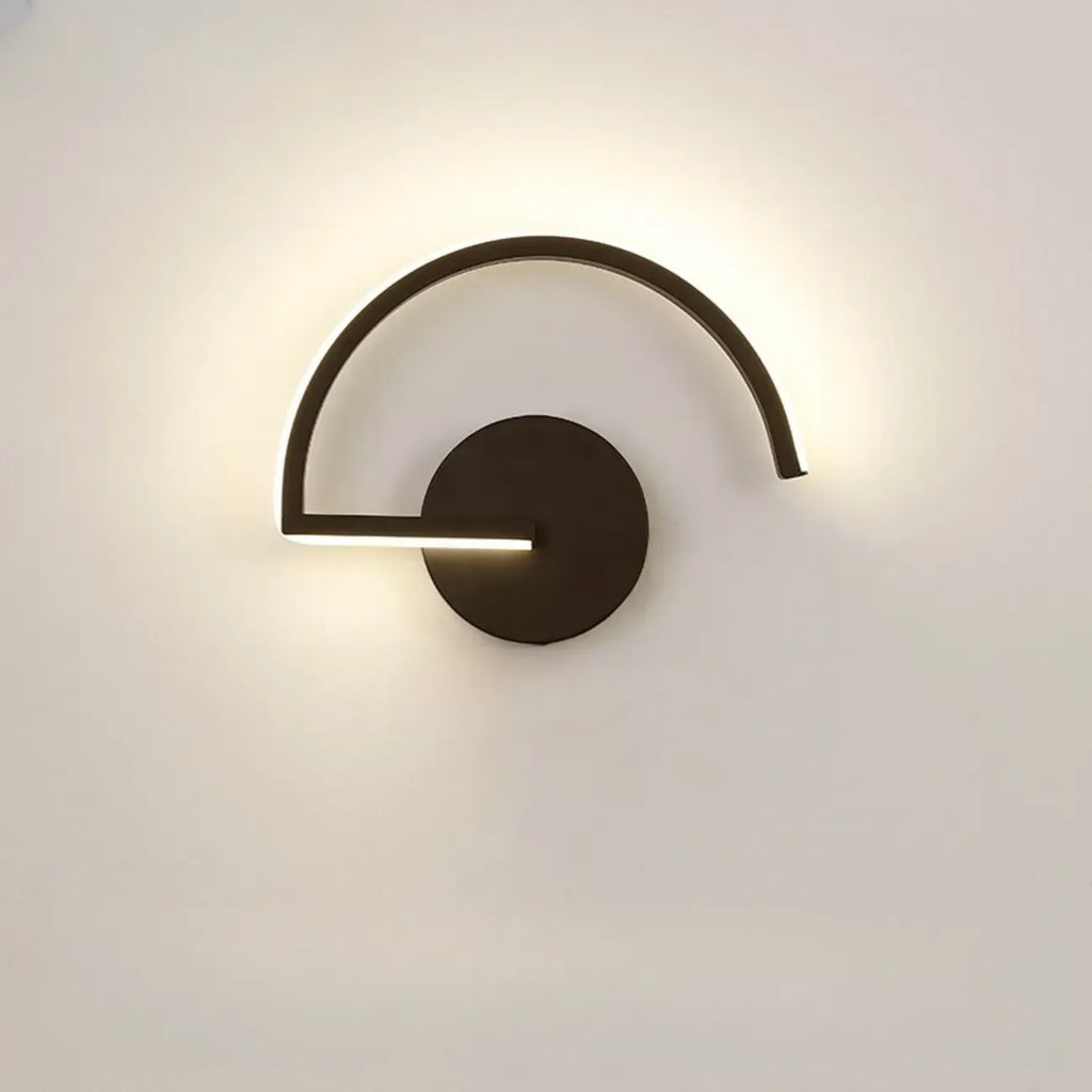 Indoor Minimalist Black LED Wall Sconce with Linear Fixture