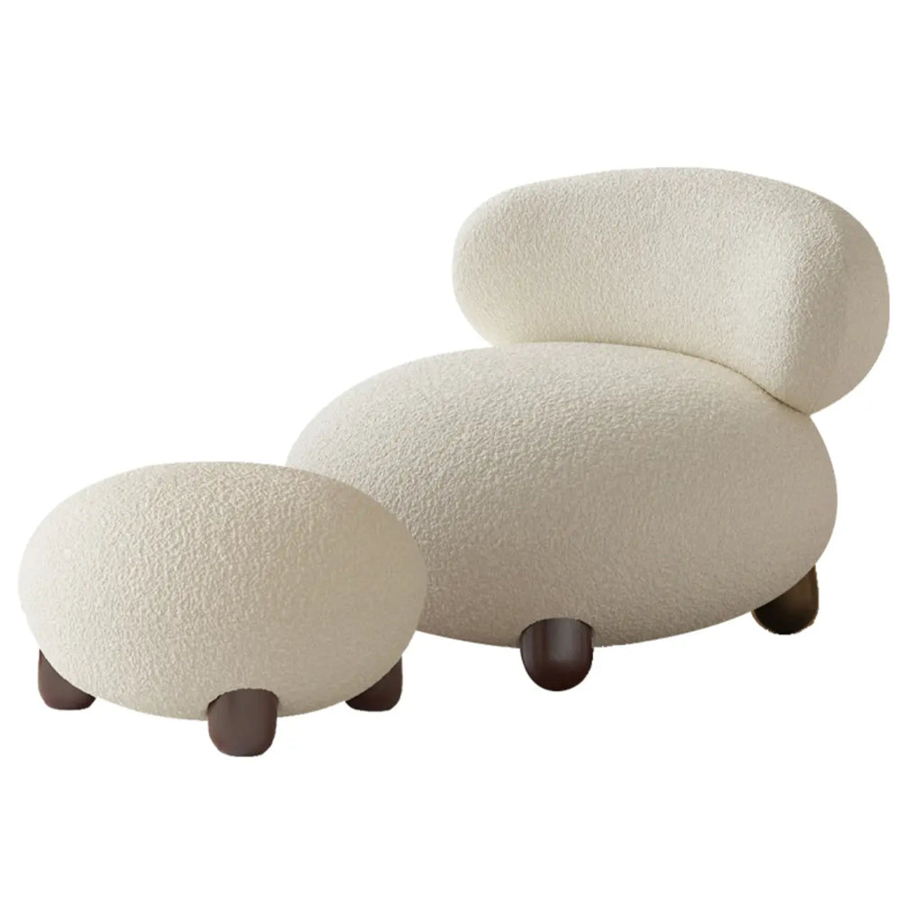 Modern Sherpa Oversized Side Chair Living Room