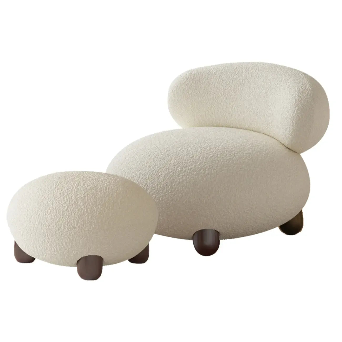 Modern Sherpa Oversized Side Chair Living Room