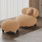 Modern Sherpa Oversized Side Chair Living Room