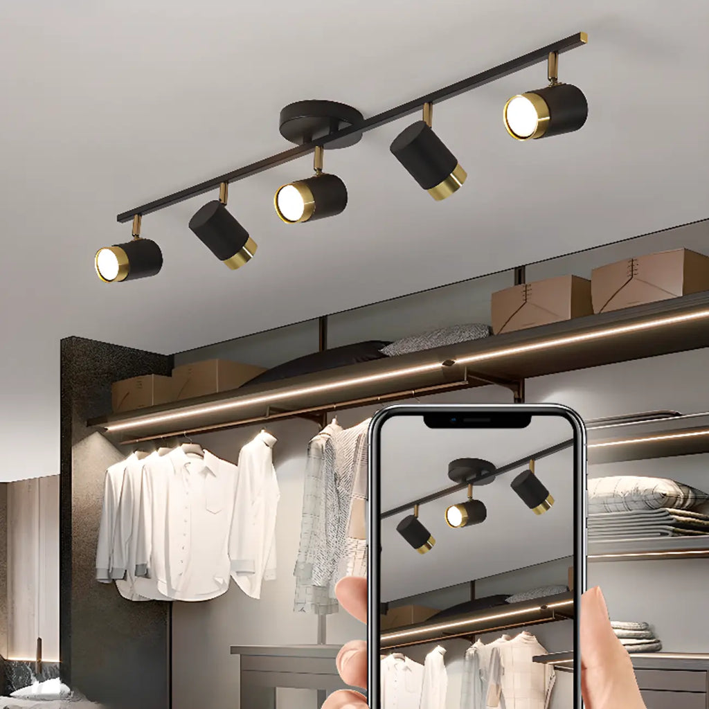 4-Light Modern Dimmable LED Track Lighting with Adjustable Head