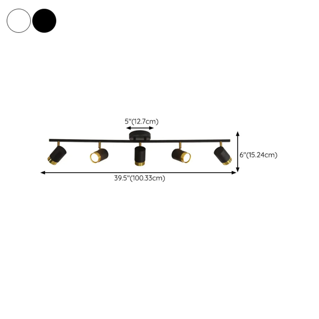 4-Light Modern Dimmable LED Track Lighting with Adjustable Head
