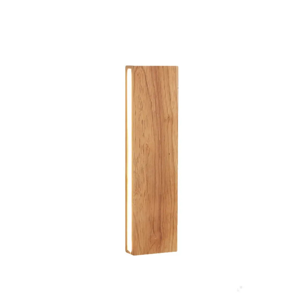 Rotatable Wood 2-Light LED Wall Sconce for Bedside Lighting
