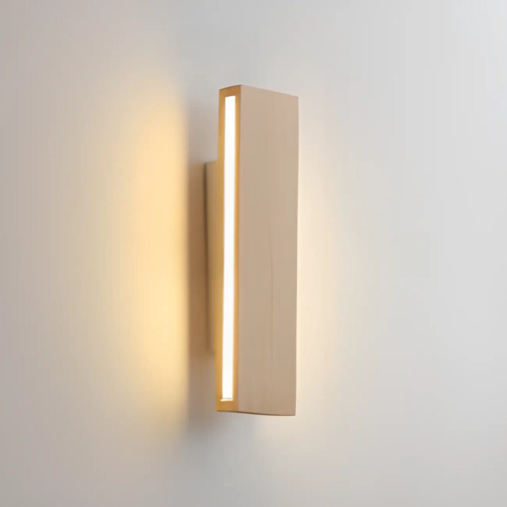 Rotatable Wood 2-Light LED Wall Sconce for Bedside Lighting