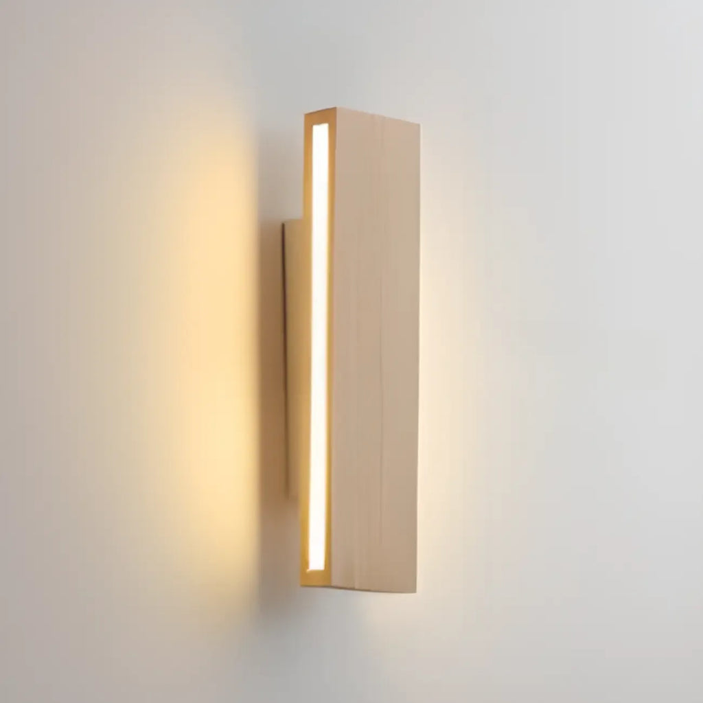 Rotatable Wood 2-Light LED Wall Sconce for Bedside Lighting