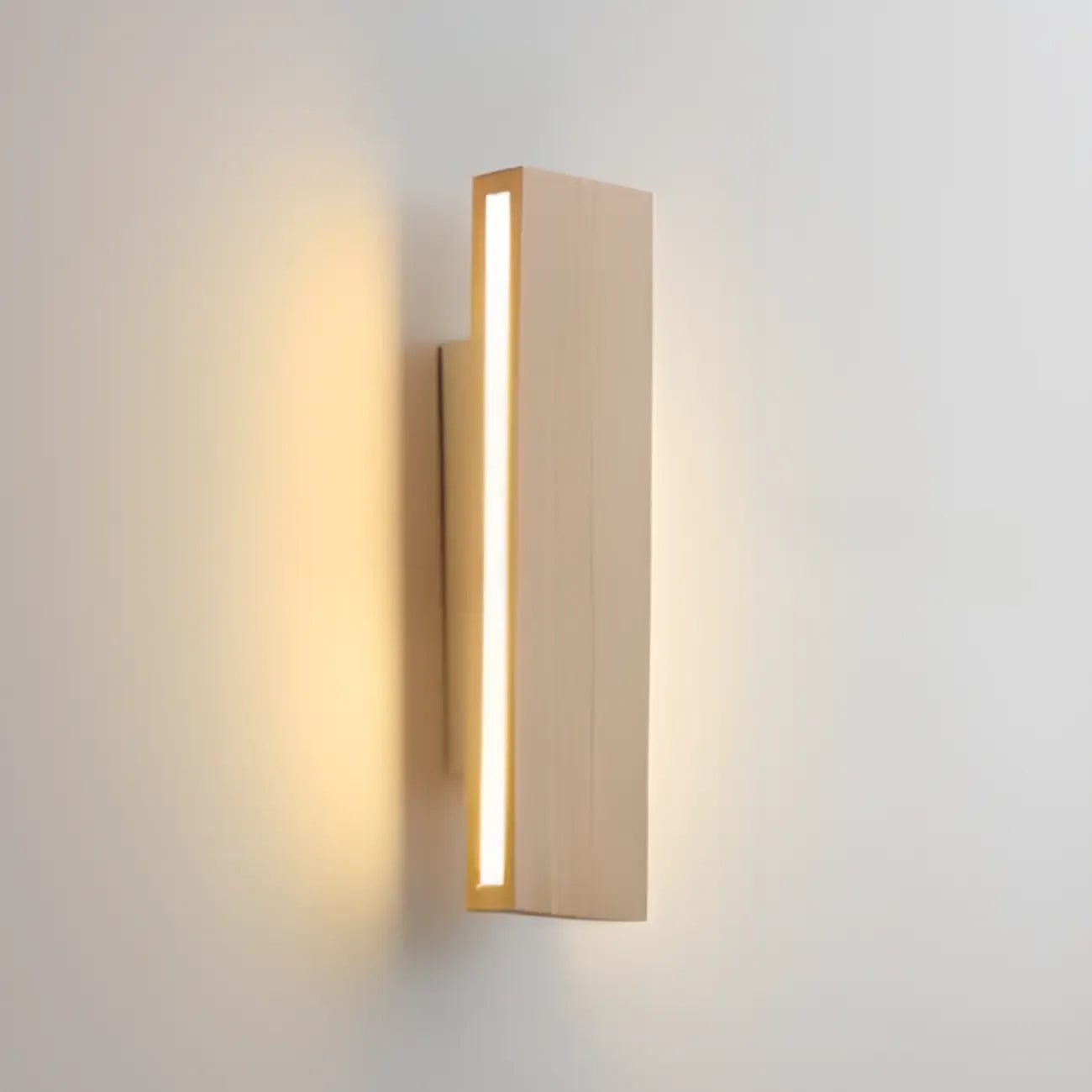 Rotatable Wood 2-Light LED Wall Sconce for Bedside Lighting