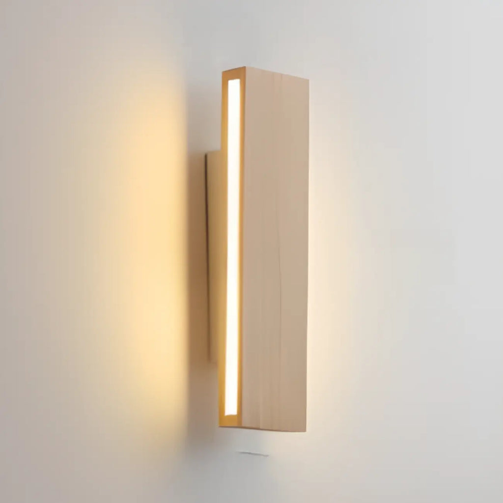 Rotatable Wood 2-Light LED Wall Sconce for Bedside Lighting