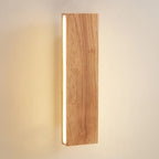 Rotatable Wood 2-Light LED Wall Sconce for Bedside Lighting