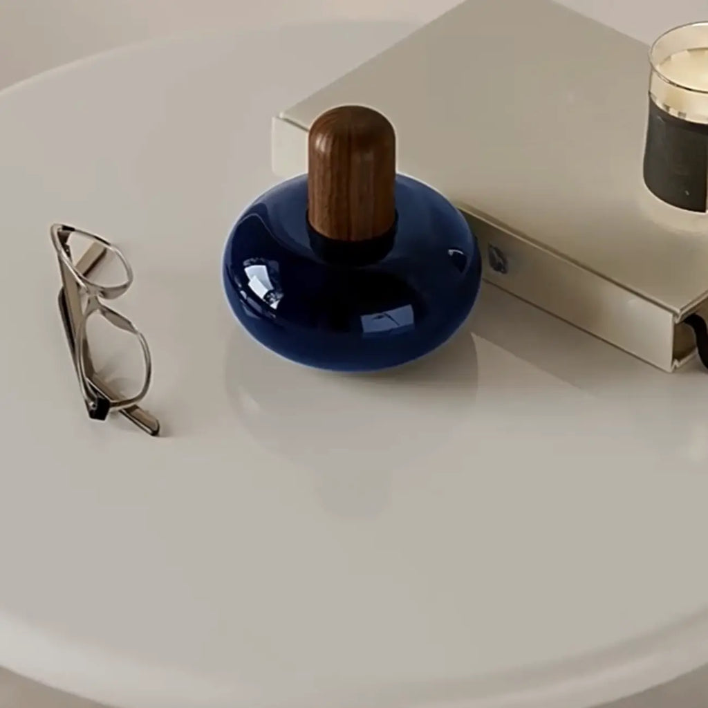 Colorful Round Fiberglass Stacked Accent Table