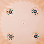 Scandinavian Plastic Round End Table with Tray Top for Bedroom