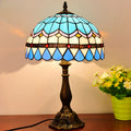 HomeyFad Vintage Stained Glass Dome Bronze Table Lamp