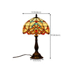 HomeyFad Vintage Stained Glass Dome Bronze Table Lamp