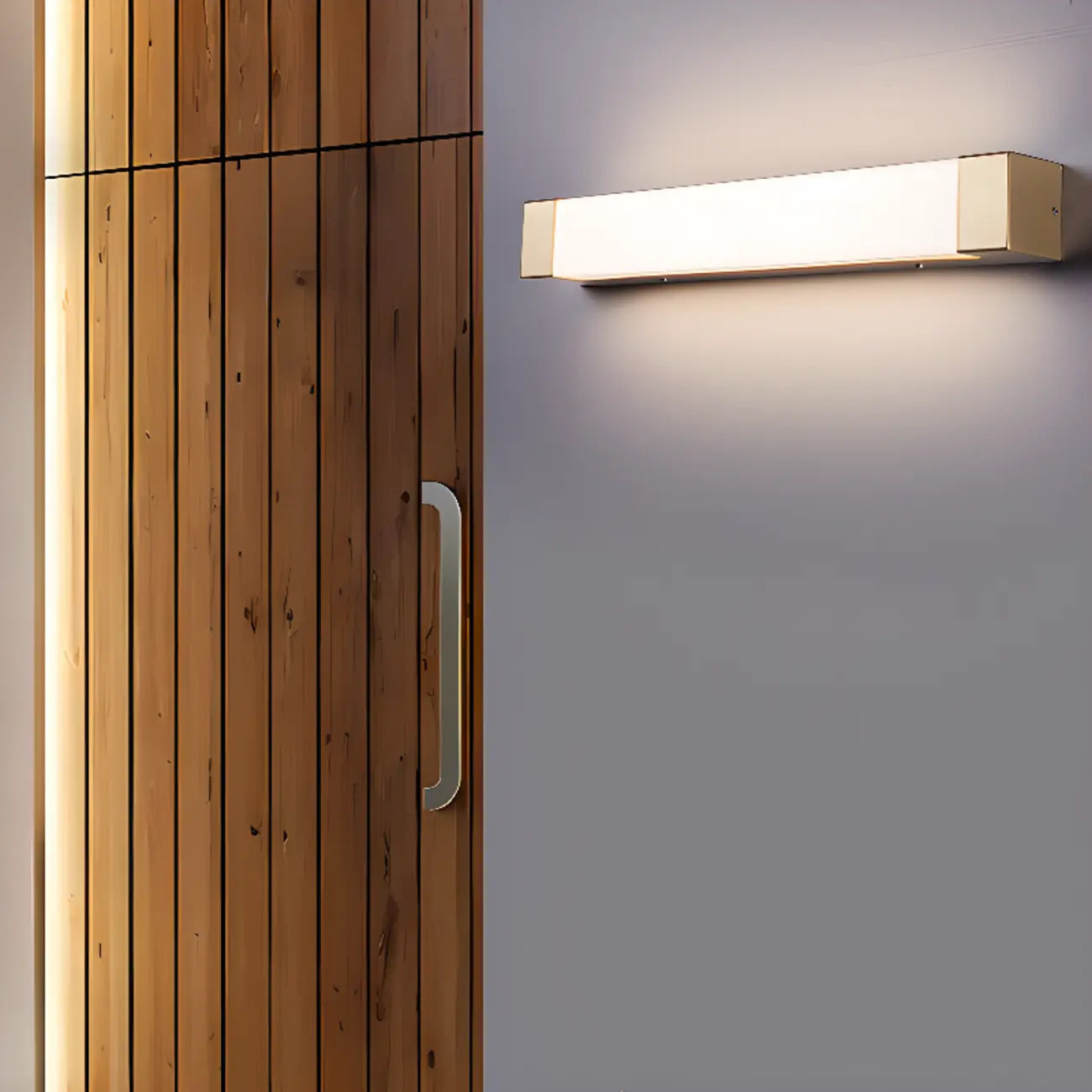 Third Gear Dimming Polymer Shade Outdoor Steel Wall Sconce