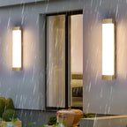 Third Gear Dimming Polymer Shade Outdoor Steel Wall Sconce