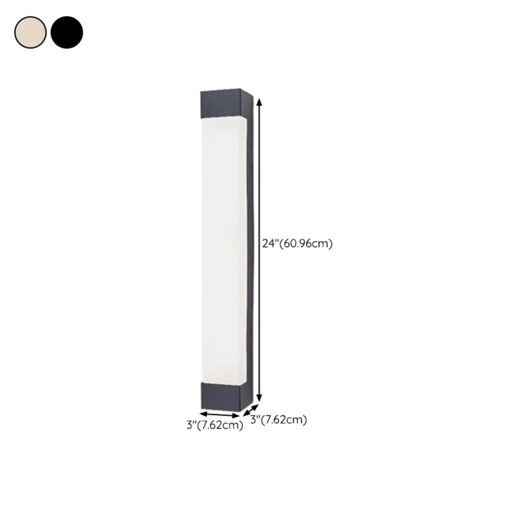 Third Gear Dimming Polymer Shade Outdoor Steel Wall Sconce