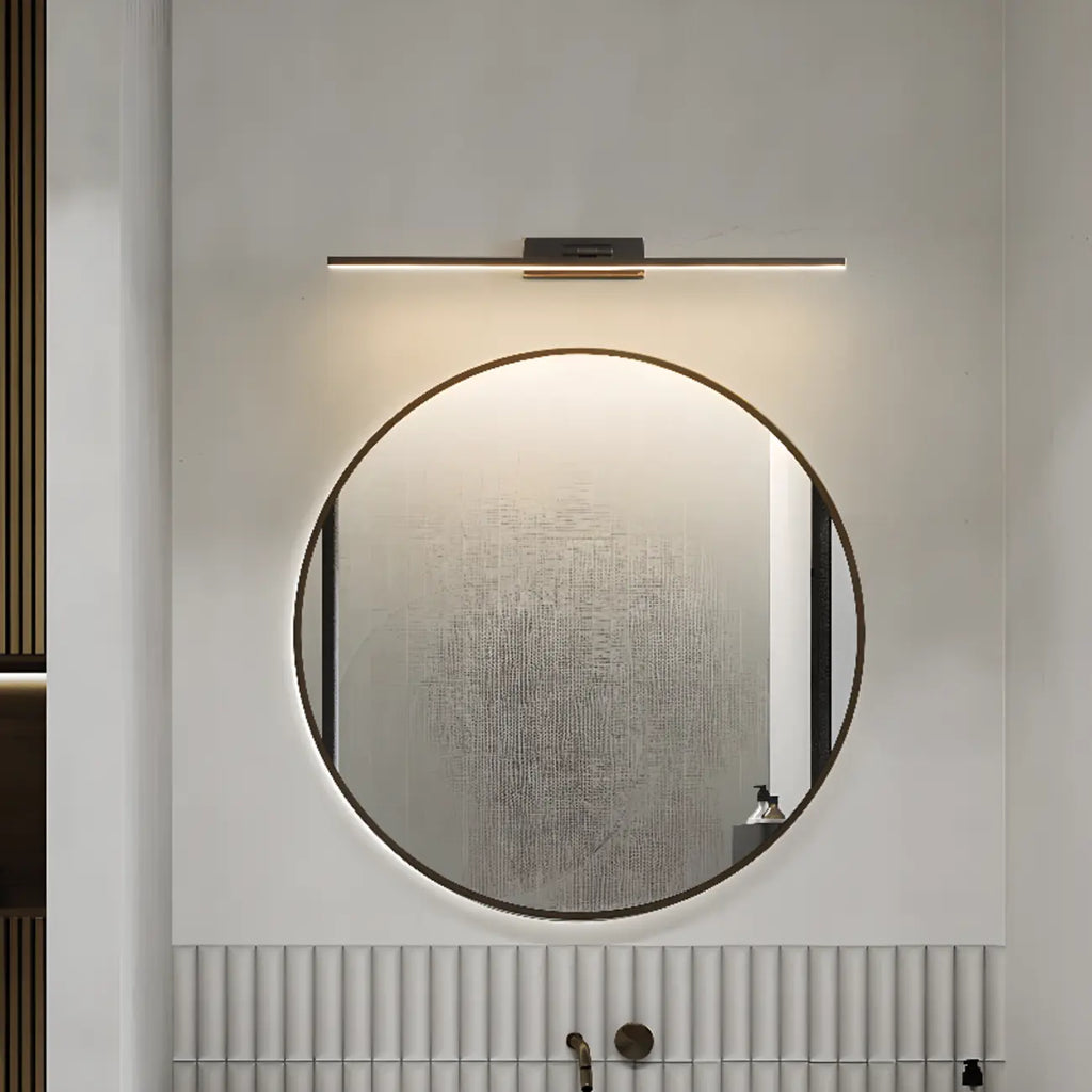 Minimalist Linear Metal Vanity Light 3-Gear Dimming for Bathroom