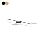 Minimalist Linear Metal Vanity Light 3-Gear Dimming for Bathroom