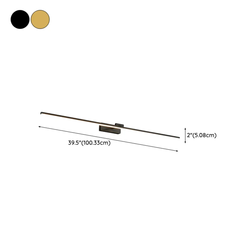 Minimalist Linear Metal Vanity Light 3-Gear Dimming for Bathroom