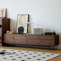 Mid-Century Modern Wood TV Cosole with Storage