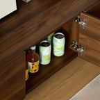 Mid-Century Modern Wood TV Cosole with Storage