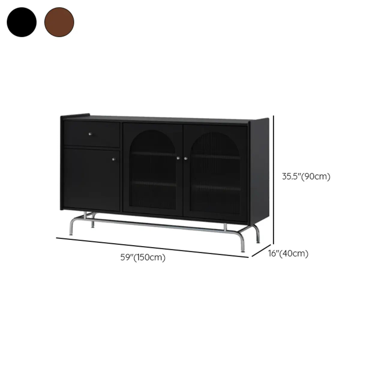 Modern Ink Wood Metal Base Rattan Cabinet for Living Room