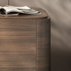 Modern Nightstand with Drawer Storage - Natural Finish