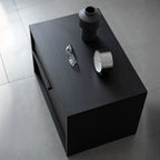 Modern Black Manufactured Wood 2-Drawer Nightstand