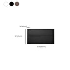 Modern Black Manufactured Wood 2-Drawer Nightstand