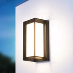 Modern Black Metal Rectangle Minimalist Wall Sconce