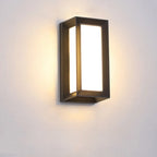 Modern Black Metal Rectangle Minimalist Wall Sconce