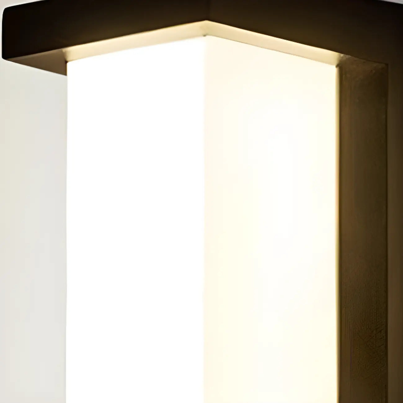 Modern Black Metal Rectangle Minimalist Wall Sconce