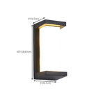 Modern Black Metal Rectangle Minimalist Wall Sconce