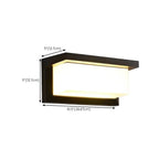 Modern Black Metal Rectangle Minimalist Wall Sconce