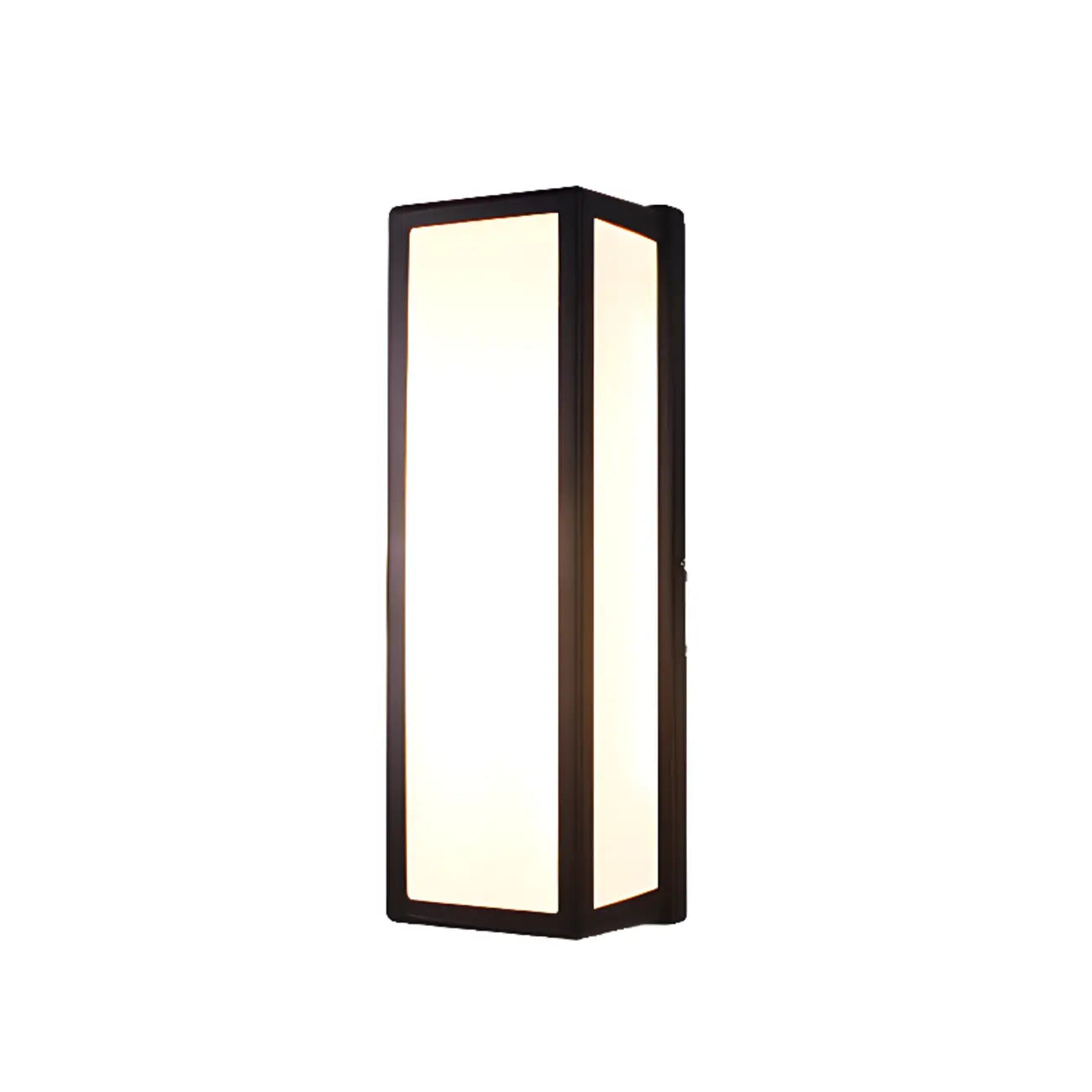 Modern Geometric Black Metal Flush Mount Outdoor Wall Sconce