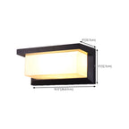 Modern Geometric Black Metal Flush Mount Outdoor Wall Sconce